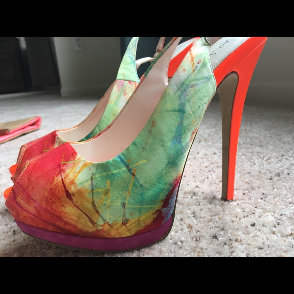 Aldo Beautiful Peep Toe Pumps Size 38 - Picture 3 of 6